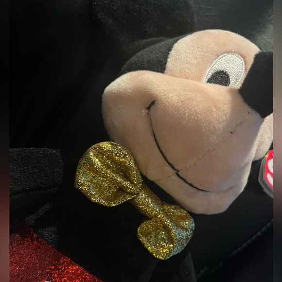 NEW TY Beanie Buddy Disney 9" MICKEY MOUSE Super Sparkle Red Plush MWMTs - Picture 5 of 9